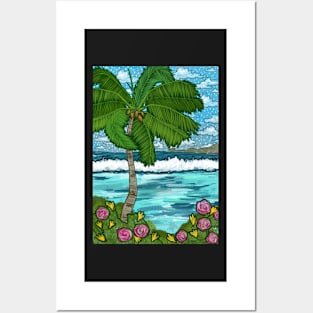 “It’s Gonna Be A Good Day” a Whimsical Tropical Ocean Abstract Posters and Art